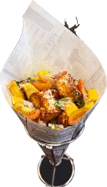 Halloumi Heaven — laddade pommes i strut