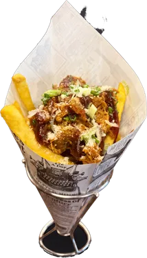 Piggy Fries — laddade pommes i strut